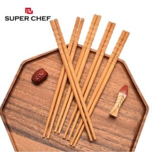 Bộ đũa tre Super Chef phủ vec-ni họa tiết thân tre